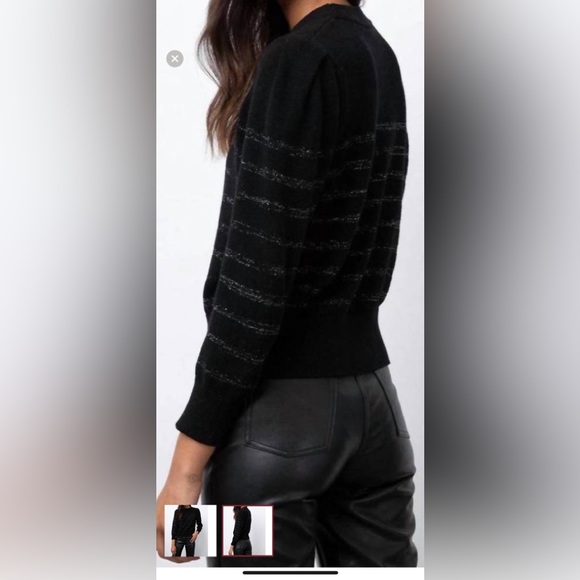 Rails Allegra Stripe Black Metallic Sweater XS - Picture 2 of 9